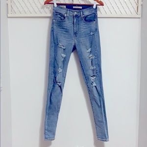 LEVIS Mile High Super Skinny Distressed Jeans